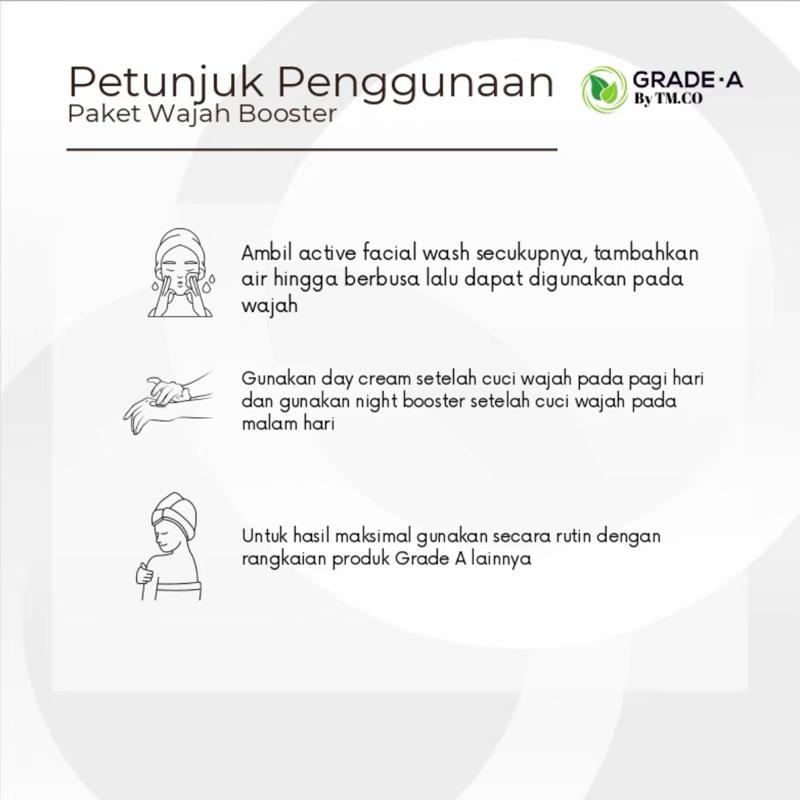 PAKET WAJAH BOOSTER GRADE A by TMCO PAKET SKINCARE TMCO Mencerahkan 7