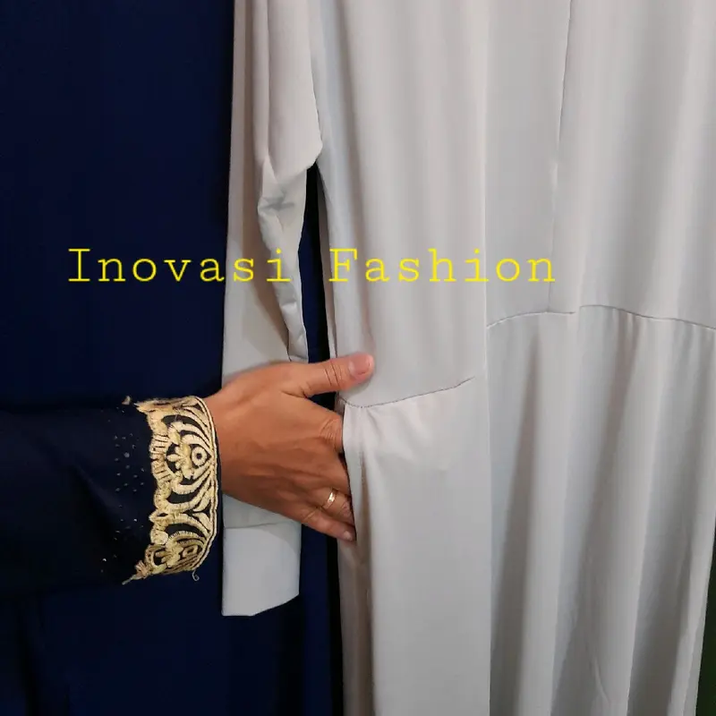 Gamis Jersey Polos Premium Bahan Adem Melar Busui Ada Sakunya Buat BB 50-90 kg 3