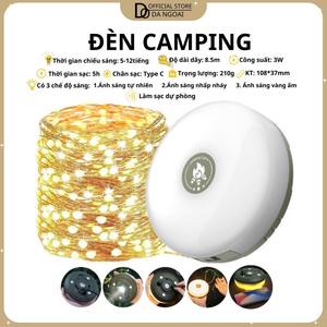 Đèn led treo lều, đèn treo lều dã ngoại, đèn cắm trại nhỏ gọn kết hợp đèn chiếu sáng và đèn nhấp nháy -DCP36 Pin Camping  led