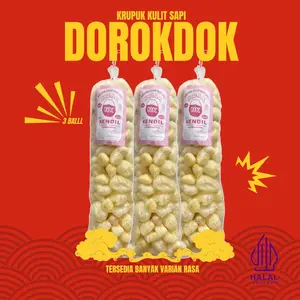 Paket 3 ball Dorokdok rambak kulit sapi asli solo kemasan 600 gram