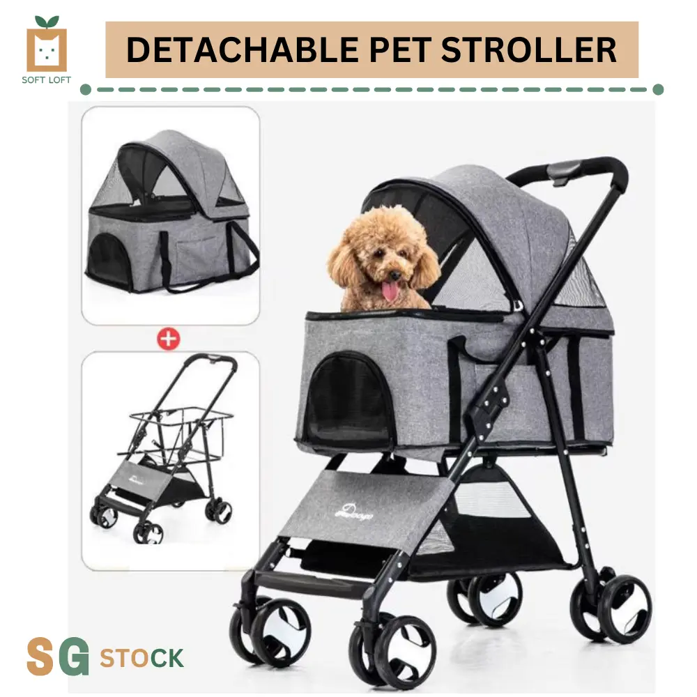 Pet Stroller Detachable Stroller Teddy Cat Dog Stroller Foldable lightweight dog cat stroller travel carrier pet cart