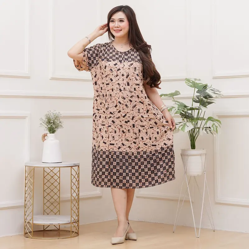 daster jumbo bella dress pendek terbaru kekinian bahan rayon premium busui friendly Bunga 6