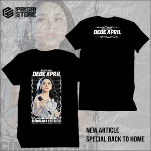 KAOS DEDE APRIL D7 BACK TO HOME KUALITAS DISTRO KAIN TEBAL COMBED 24s PREMIUM Wanita Oblong Sablon Pendek Nyaman Lembut Hitam High Polos Soft Atasan T-Shirt Katun