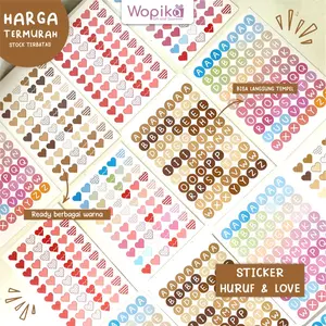 STICKER HURUF ALPHABET dan LOVE (TERMURAH) UKURAN BESAR | cocok untuk scrapbooking atau journaling dll