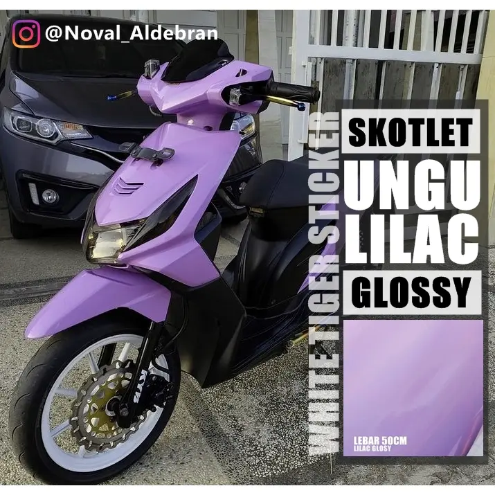 SKOTLET STIKER MOTOR VIOLET TARO GLOSY LEBAR 50CM UNGU LILAC SCOTLITE VIOLET LILAC STIKER UNGU TARO SCOTLAIT VIOLET LILAC GLOSY HARGA PROMO BISA COD