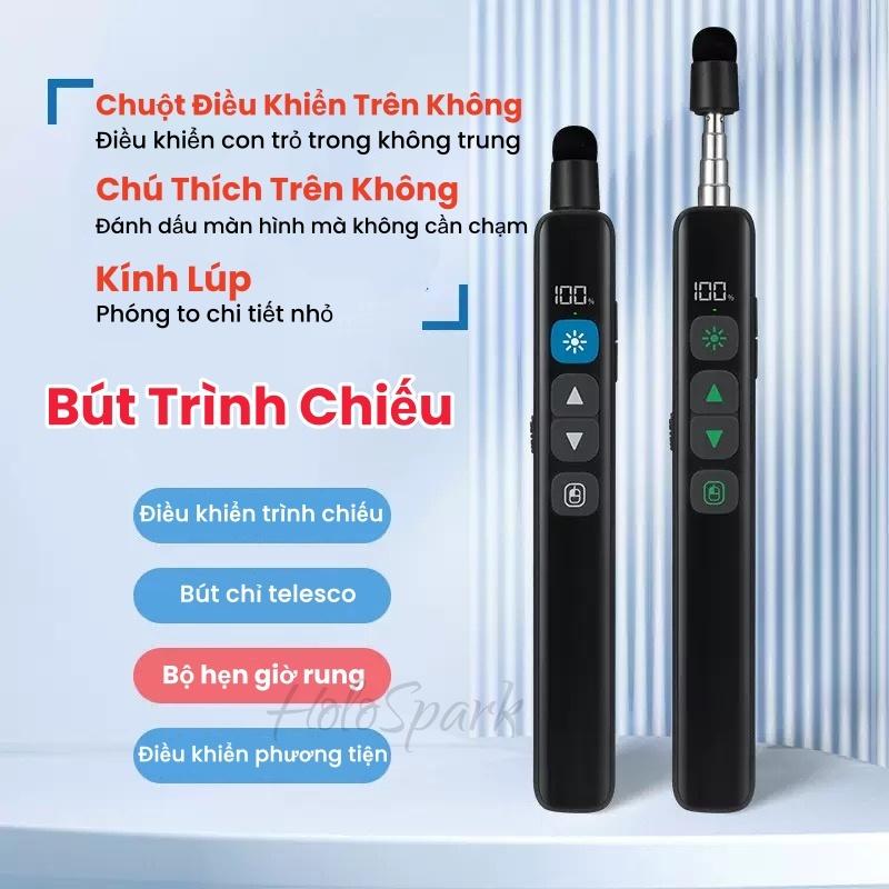 Clicker thuyết trình Con trỏ Laser màu xanh lá cây với Air Mouse và con trỏ có thể gấp gọn 2.4GHz USB Con trỏ thuyết trình với điều khiển âm lượng Slide PowerPoint Clicker Thích hợp cho bài giảng trong lớp cuộc họp văn phòng