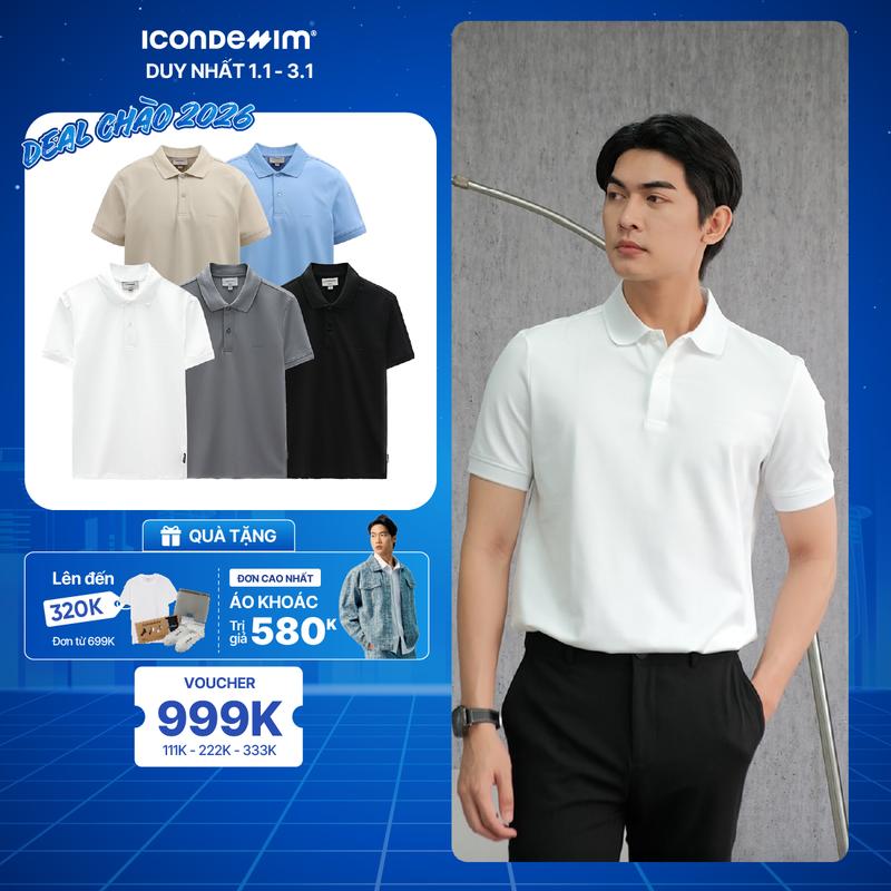  Áo Polo Nam ICONDENIM Regular In Logo PLID0077 