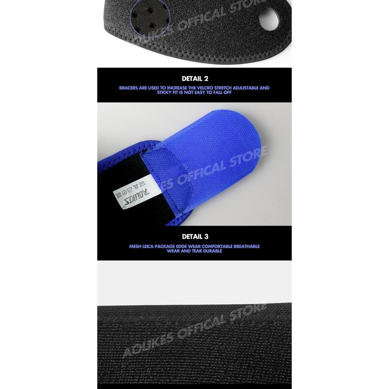 AOLIKES 1PCS Gym Wrist Bands Sports Wrist Support Straps hand Wrap Ori - Hitam Biru Wristband 3
