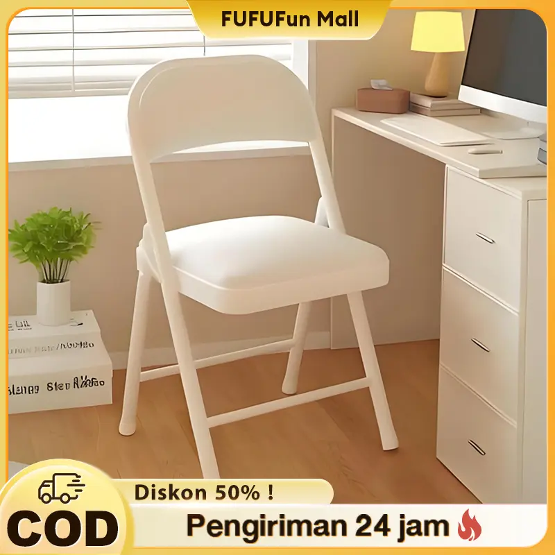 FU Kursi Lipat Portable Kursi Belajar Lipat Kursi Kantor Lipat Kursi Makan Lipat Kursi Kerja outdoor Chairs Furniture