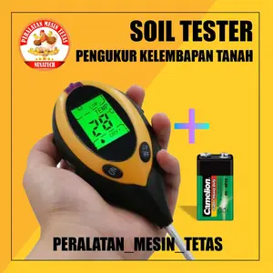 Digital Soil Analyzer Tester Meter Alat Ukur Kondisi Tanah 4 in 1 Suhu Sunlight