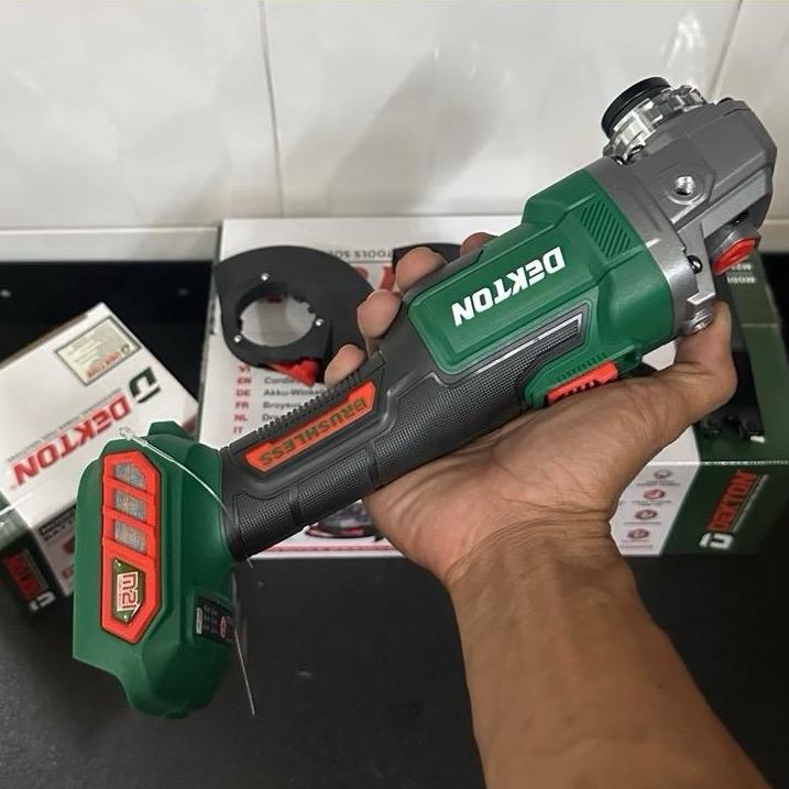 Máy mài góc pin 21v Dekton M21-AG100PLUS Đầy đủ tính năng an toàn chân pin M21 makita phổ thông motor brushless chính hãng