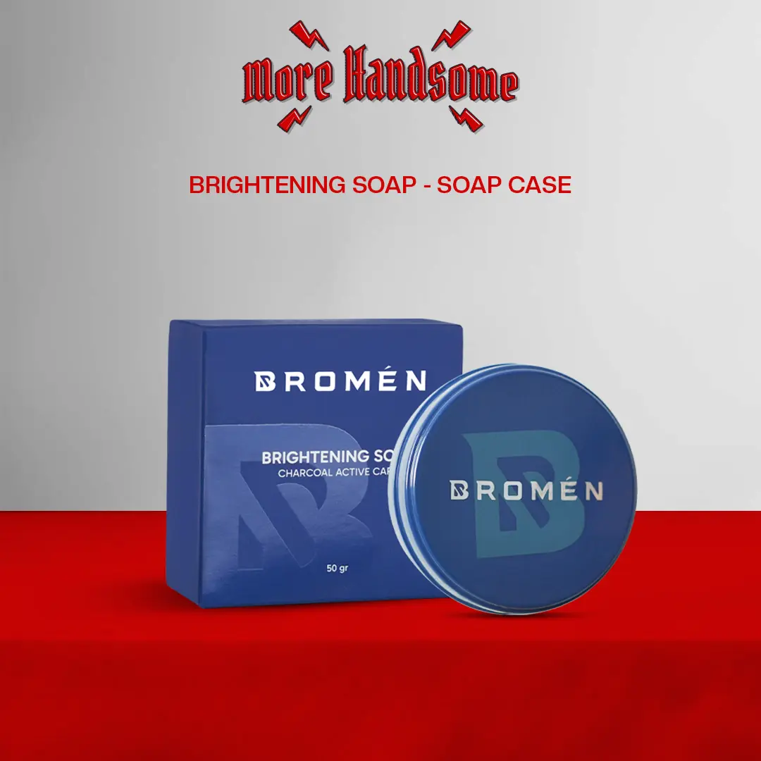 [MORE HANDSOME] BROMEN BRIGHTENING SOAP 50gr / Sabun Pembersih Tubuh dan Wajah / Skincare Cowok Perawatan Pencerah Muka Kusam