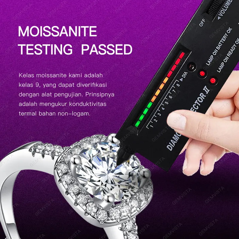 OS4-MR39 Moissanite Cincin Wanita Keren Dengan Sertifikat GRA Dan COD Garansi 1 Tahun Desain Mewah Elegan Simpel Asli For Gift bday birthday Set Hadiah Pasangan Cewe Wanita Perempuan Cowo Pria Laki laki Cincin Couple Free Box MR39 1