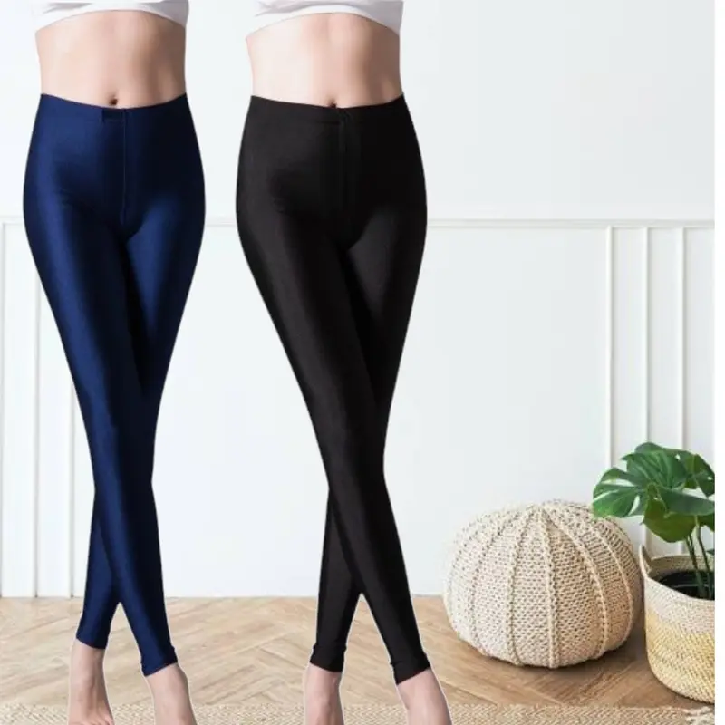 Paket Hemat legging dewasa bahan spandek isi 3 ukuran standar dan jumbo Celana Dalaman Wanita Lembut Panjang Tebal Melar Stretch Hitam Putih 2