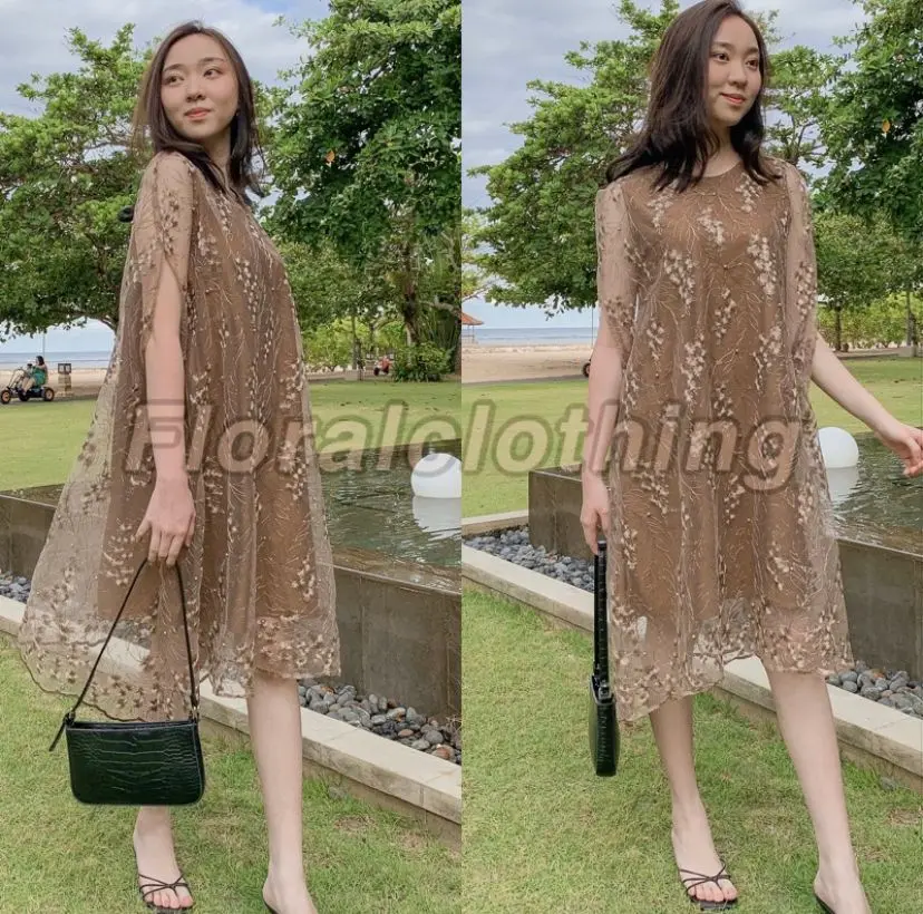 RESTOCK dress kondangan full brokat mewah F60 BEST SELLER