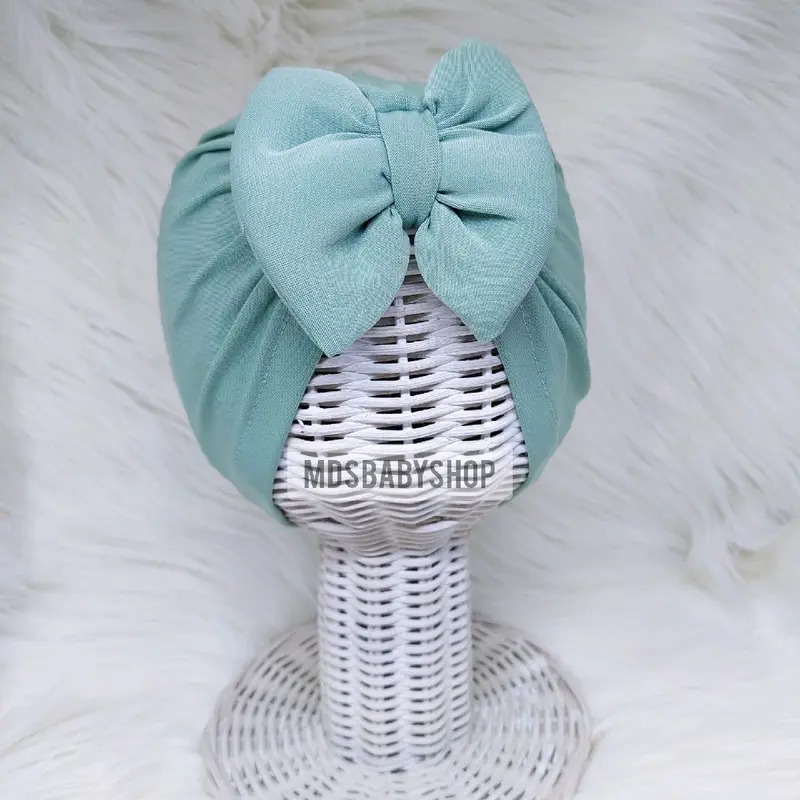 Turban Bayi Pita Kupu Kupu Busa / Ciput Bayi Newborn / Tutup Kepala Bayi / Topi Anak Perempuan 0-3 Tahun 5