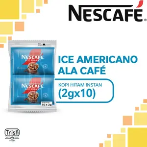 Nescafe Ice Roast Kopi Americano Coffee Instan Kemasan 10x2g nescafe americano iced