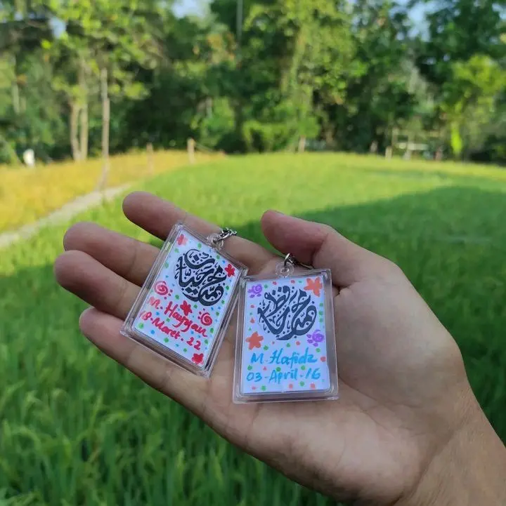 gantungan kunci kaligrafi nama request apa aja