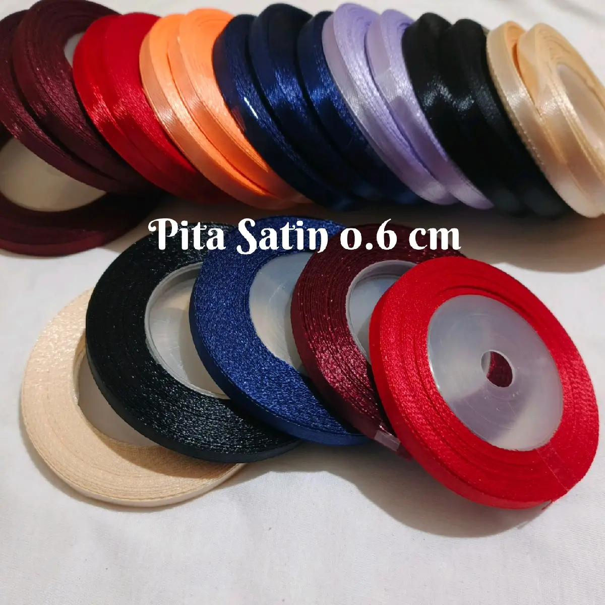 1 roll Pita Satin 6 mm - Pita Satin 0.6 mm