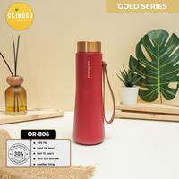 Gambar Orinoco New Design Tumbler Vacuum Flask Stainless 400 ML With Leather Strap Botol Minum OR-806 Gold Series - Royal Blue dari Orinoco Smart Living Kota Bogor 4 Tokopedia