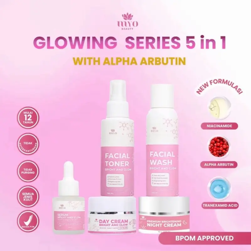 MYO Paket Whitening Glowing + Serum Bright & Glow 20ml