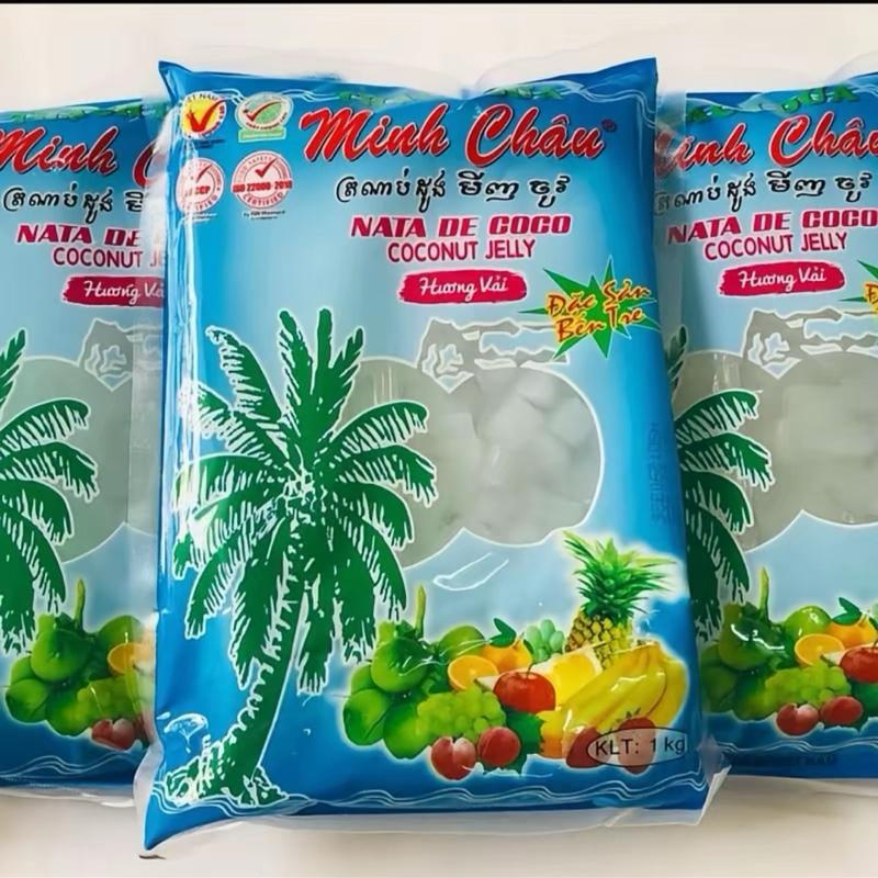 Thạch dừa Minh Châu vị vải túi 500g