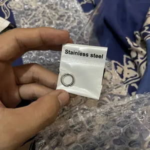 (Bisa COD) Anting Tanpa Ditindik Model Hoops Silver Titanium Bracelets Anting Pria & Wanita Earrings untuk Pengguna yang Menginginkan Desain Minimalis Elegan