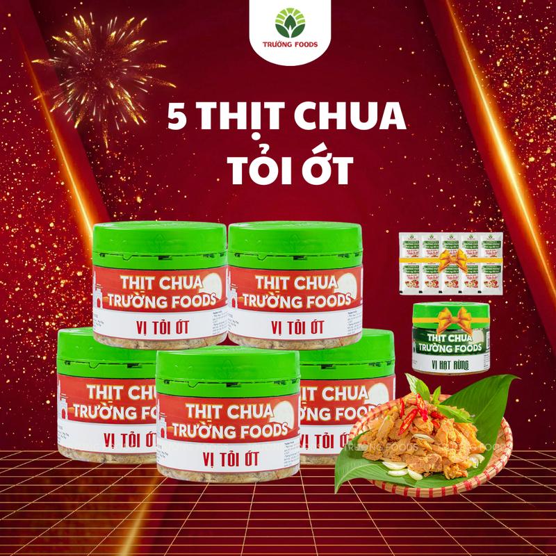  Trường Foods Combo 5 Hộp Thịt Chua Vị Tỏi Ớt 