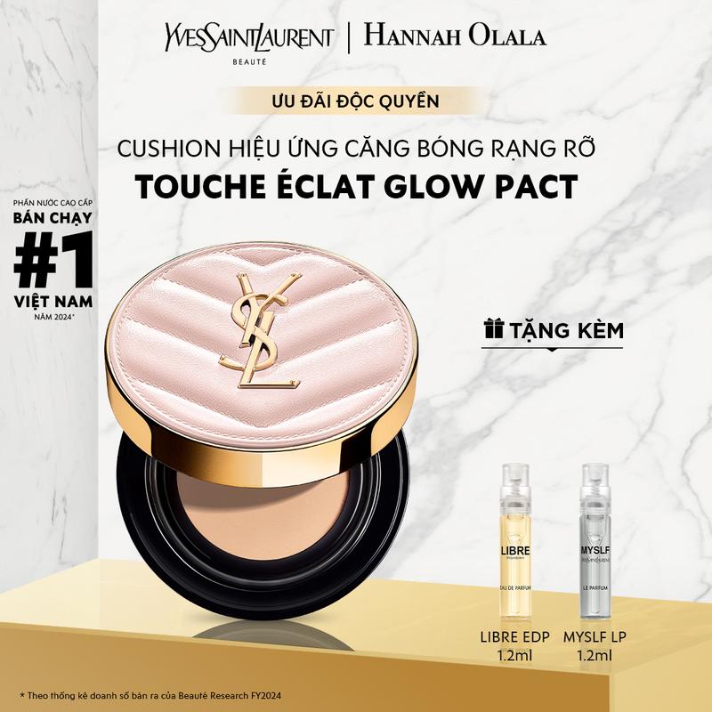  YSL x Hannah - Phấn nước hiệu ứng căng bóng YSL TOUCHE ÉCLAT GLOW PACT CUSHION 
