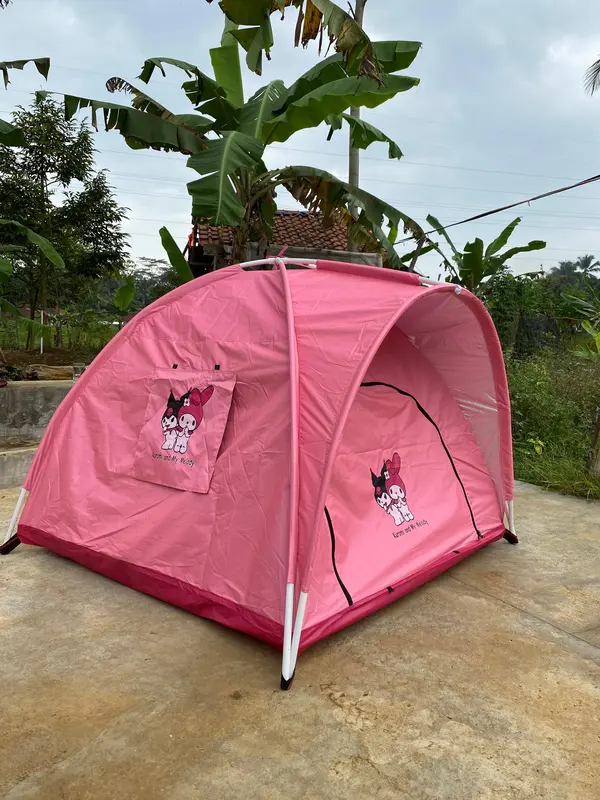 Tenda Mainan Anak Murah Karakter Kuromy And My Melody | Tenda Anak Warna Full Pink Karakter Koromy | Tenda Anak Warna Full Ungu Karakter Kuromy tendaanakgambarkuromi 3