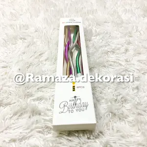 Lilin Spiral Lilin Dekorasi Pesta Ulang Tahun Premium Birthday Cake Candle