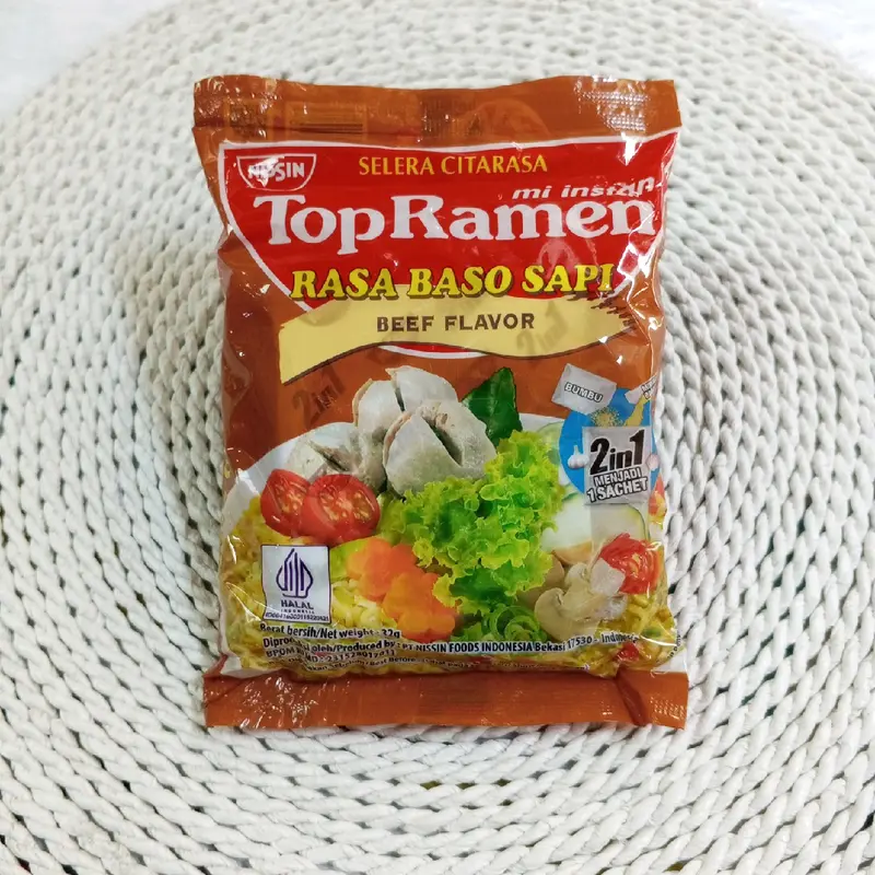 Mie Top Ramen Rasa Baso Sapi @32g 0