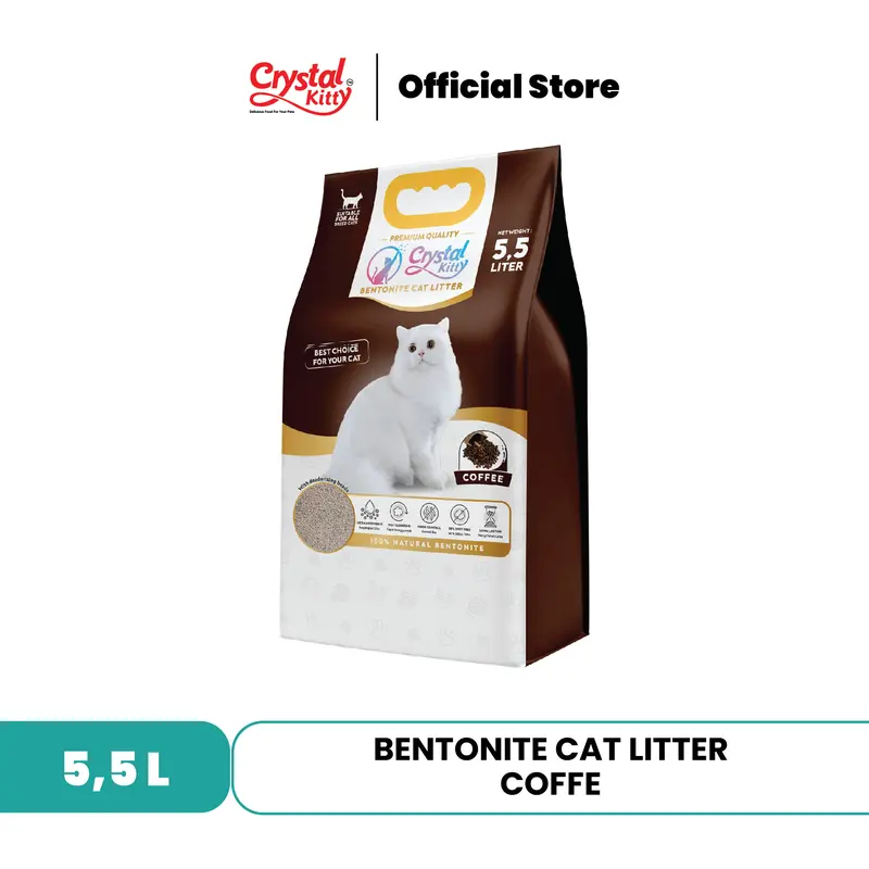 Crystal Kitty Pasir Kucing Bentonite Cat 5.5 Litter - Pasir Kucing Berkualitas Tinggi 2