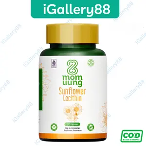 Mom Uung Sunflower Lecithin 30 Kapsul Melancarkan Sumbatan ASI - Non GMO - BPOM Halal