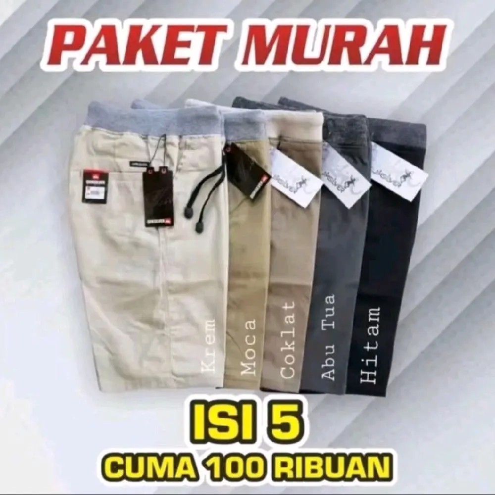Celana Pendek 5 pcs 90 Ribu Chinos pria All Size Dewasa Harga Glosir Polos Santai Nyaman Short distro Surfing Cowok Karet Termurah Terbaik