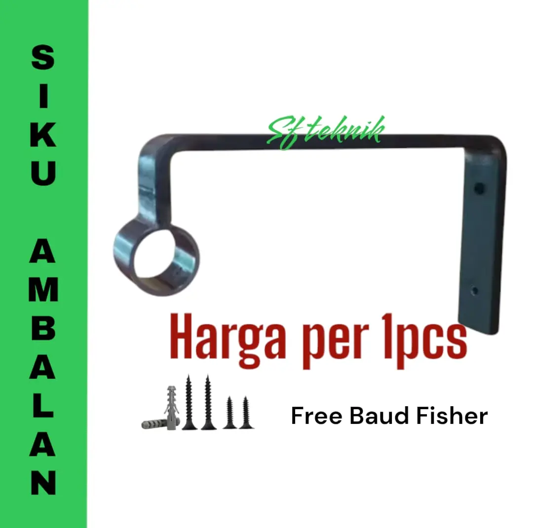 Gantungan baju tempel dinding hanger pakaian rak siku besi ambalan siku penyangga gordeng