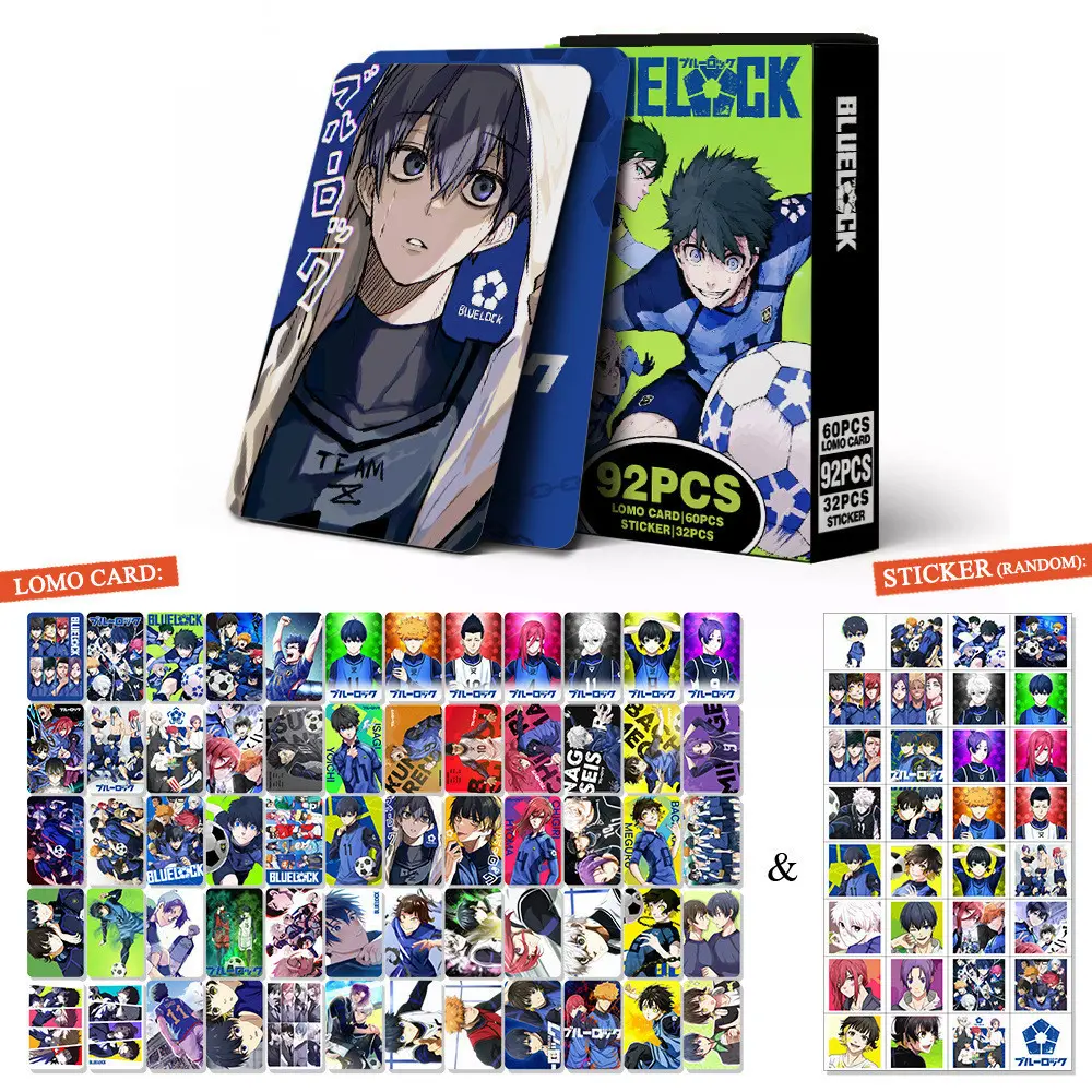 [92pcs] PACK PHOTOCARD BLUE LOCK HIJAU VARIASI 2 LOMO CARD PHOTO CARD KPOP LOMOCARD WIBU ANIME COSPLAYER PHOTOCARD