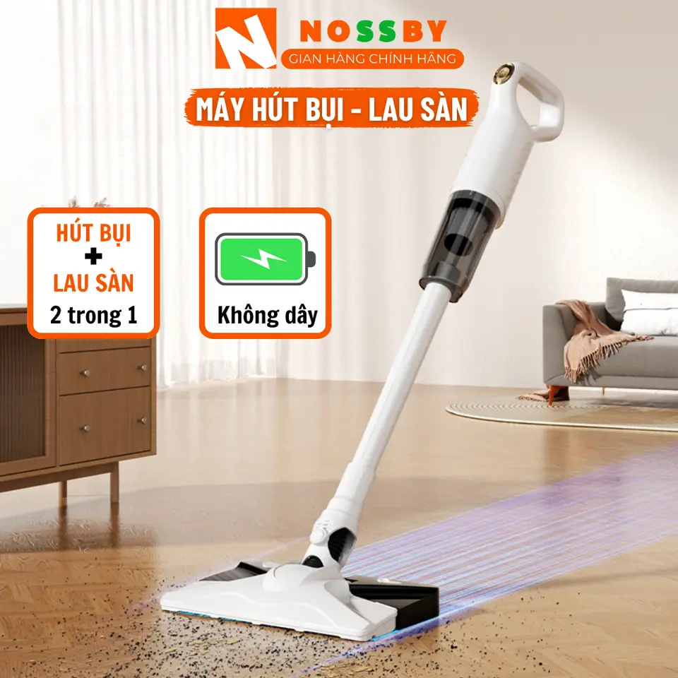 Máy hút bụi không dây cầm tay lau sàn điều chỉnh độ dài lực hút siêu mạnh 12000Pa
