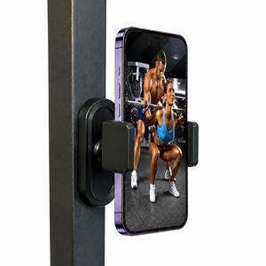 Soporte magnético para teléfono para fitness, soporte de teléfono para coche, soporte portátil para teléfono, soporte de descanso, soporte para fotografía al aire libre, adecuado para gimnasio, coche, cocina y baño