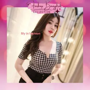Bodysuit Atasan Lengan Panjang/Pendek Wanita Bangkok - 8