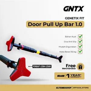 GENETIX FIT Door Pull Up Tiang Pull Up Bar Wall Pull Up, Pull Up Bar Door Chinning, Chin Up Tiang Angkat Badan, Alat Olahraga Rumah