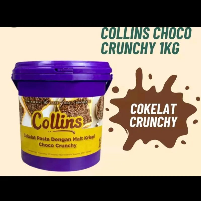 COLLINS COKELAT CRUNCY 1 KG ENAKMURAH BANYAK COCOK UNTUK TOPING SELAI ROTI DLL 1