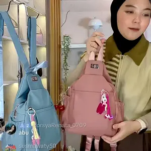 Tas Ransel Wanita Hezta Backpack Fashion Ringan Anti Air Cocok Untuk Kerja Kuliah Traveling