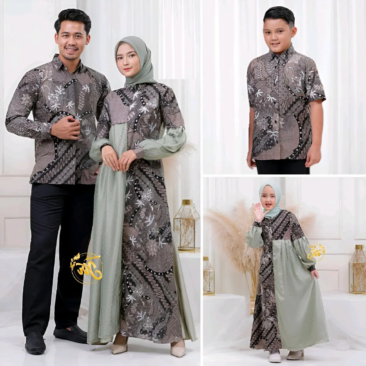 Baju Couple Keluarga Couple Gamis Ibu dan Anak Baju Couple Pasangan Couple Keluarga Ibu Ayah Anak Sarimbit Keluarga Elegan 2025