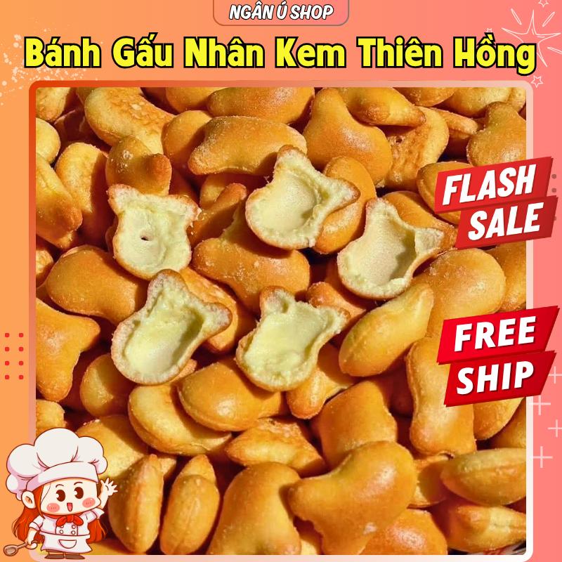 (HÀNG CHUẨN) Bánh Gấu Thiên Hồng Nhân Kem Sữa - Hương Vị Tuổi Thơ - Date Mới Mỗi Ngày
