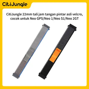 CitiJungle 22mm tali jam tangan pintar asli velcro, cocok untuk Neo GPS/Neo 1/Neo S1/Neo 2GT