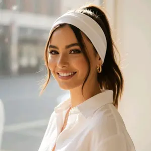 Head Band Solid Hair Bandana Sport Hairband Bandana Korean Style Aksesoris Wanita untuk Gaya Rambut Modern