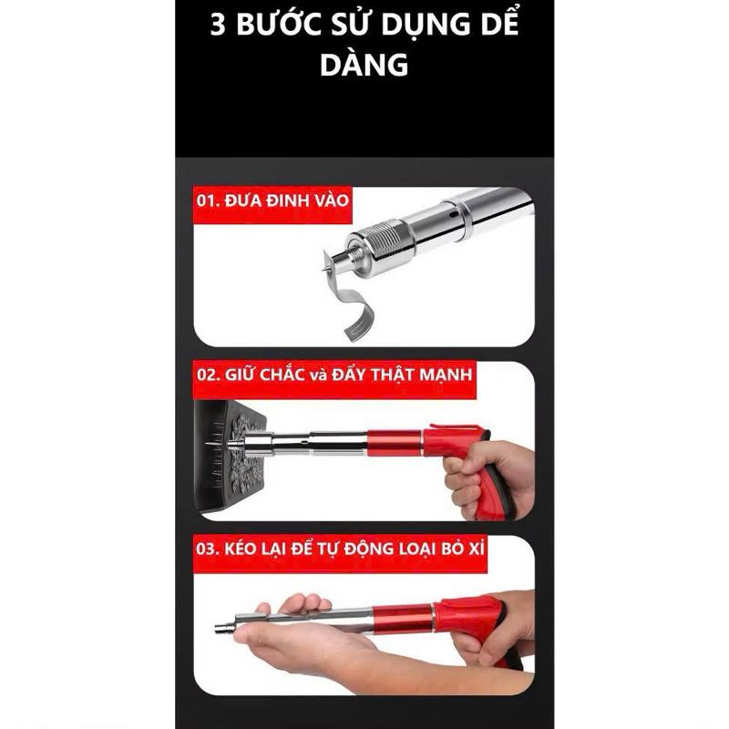 [Tặng 100 đinh] Máy bắn đinh Kpusi S4 - Bắn đinh bê tông, sắt thép 5