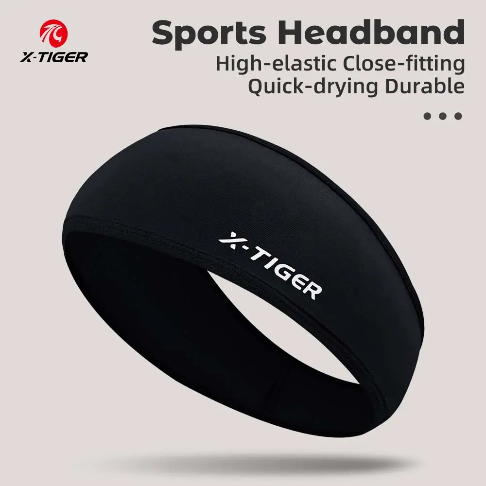 X-TIGER Cycling Headband Sports Headband High Elasticity Moisture Absorbing Quick Drying Ice Silk Fabric Breathable Cool Running Outdoor Activity Headband
