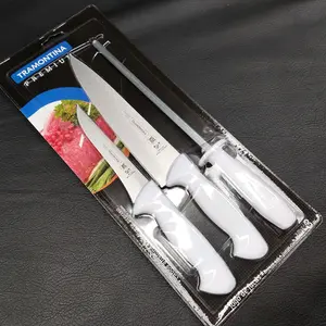 Set Pisau TRAMONTINA Premium 3pcs Boning Knife, Chef Knife, Sharpening Steel Original - Kitchenware